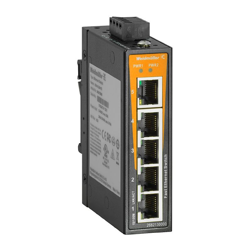 Weidmuller Weidmüller IE-SW-EL05-5TX Network Switch, Fast Ethernet - 2682130000 - BNR Industrial