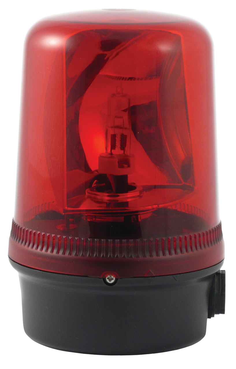 Rotating red beacon deals light